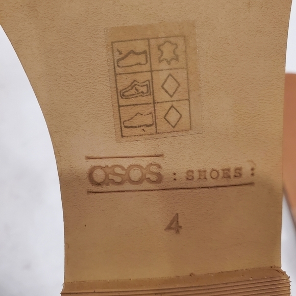 NEW ASOS DESIGN Wide Leather Flat Sandals in Tan Color - Picture 5 of 5